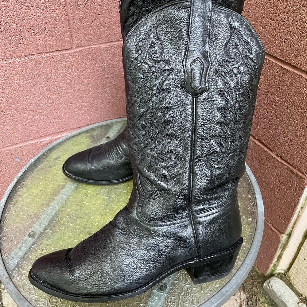 Corral Black Leather Western Boots Size 10.5 EE